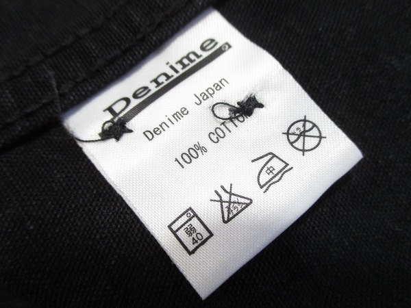 【Denime】ドゥニーム◆ダック地！ 長袖シャツ(黒) 日本製◆かなり小さめ！_画像5