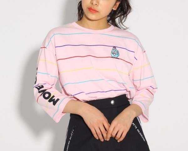 Paypayフリマ 新品 Pink Latte 七部袖マルチボーダー トップス ベビーピンク 14 Xxs140cm 定価2530円 Paypayフリマ 新品 Pink Latte 七部袖マルチボーダー トップス ベビーピンク 14 Xxs140cm 定価2530円