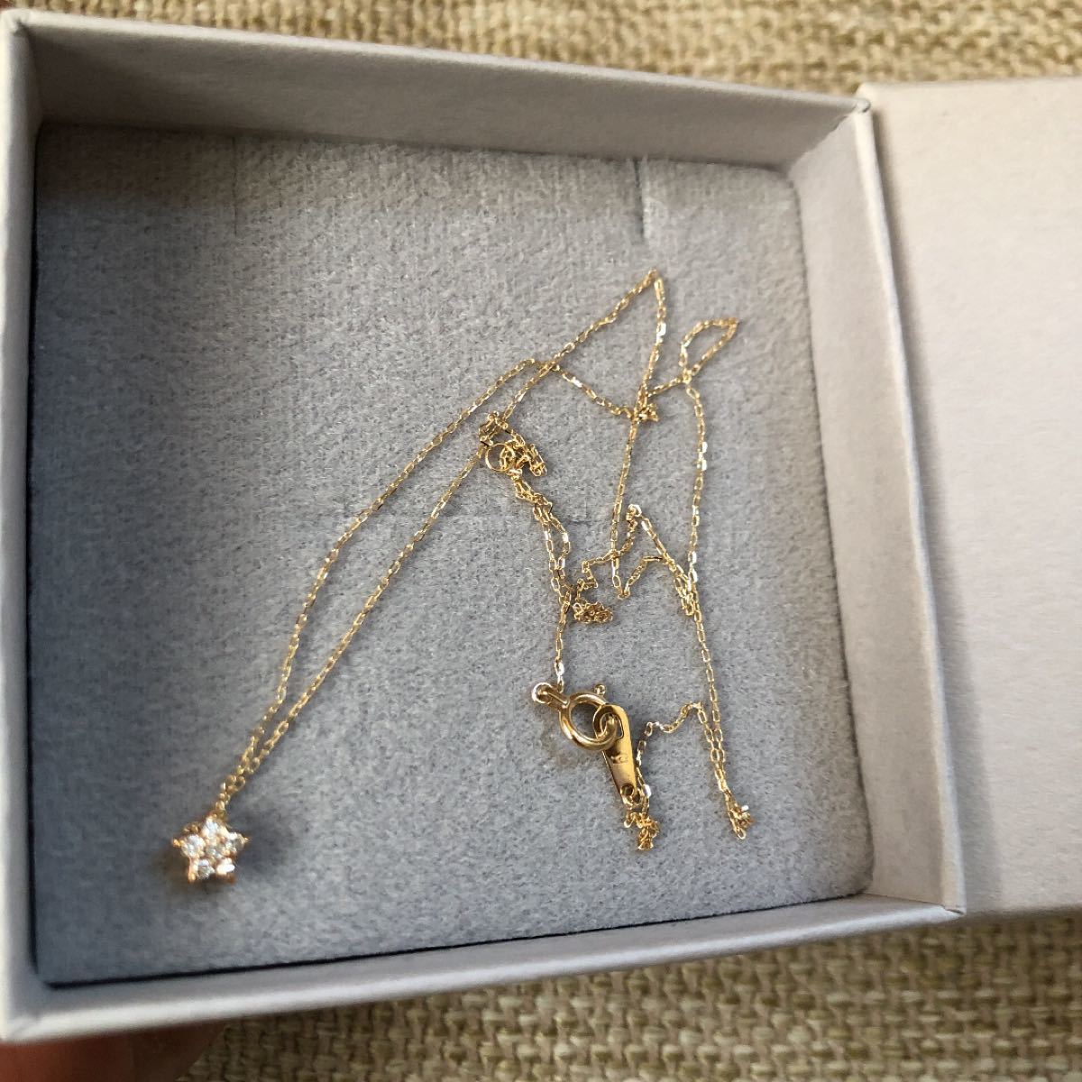 新品☆レイジースーザン K10 星のモチーフ ネックレス ダイヤモンド