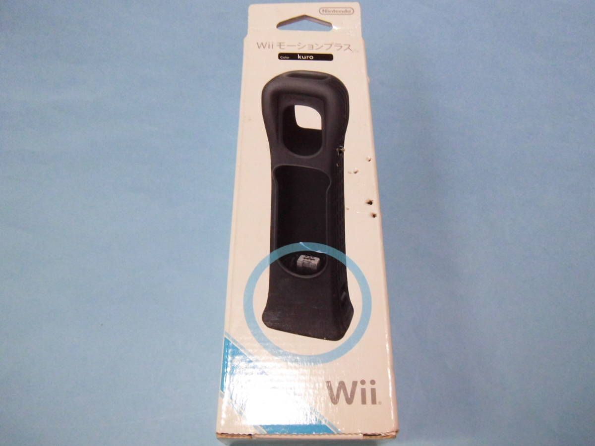 [ free shipping ]# prompt decision #*Wii peripherals ___Wii motion plus (RVL-026) box * instructions attaching black ___158