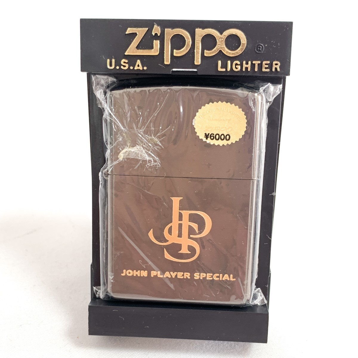 【新品未使用】超希少品 ZIPPO JPS John Player Special BLACK 絶版 2001年製 ジッポー オイルライター 激レア  たばこ銘柄 元箱あり J323