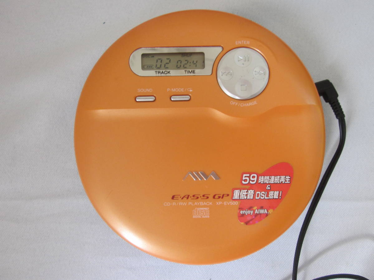  beautiful goods!AIWA Sony XP-EV500 CD player CD-R/RW correspondence orange color * operation goods 