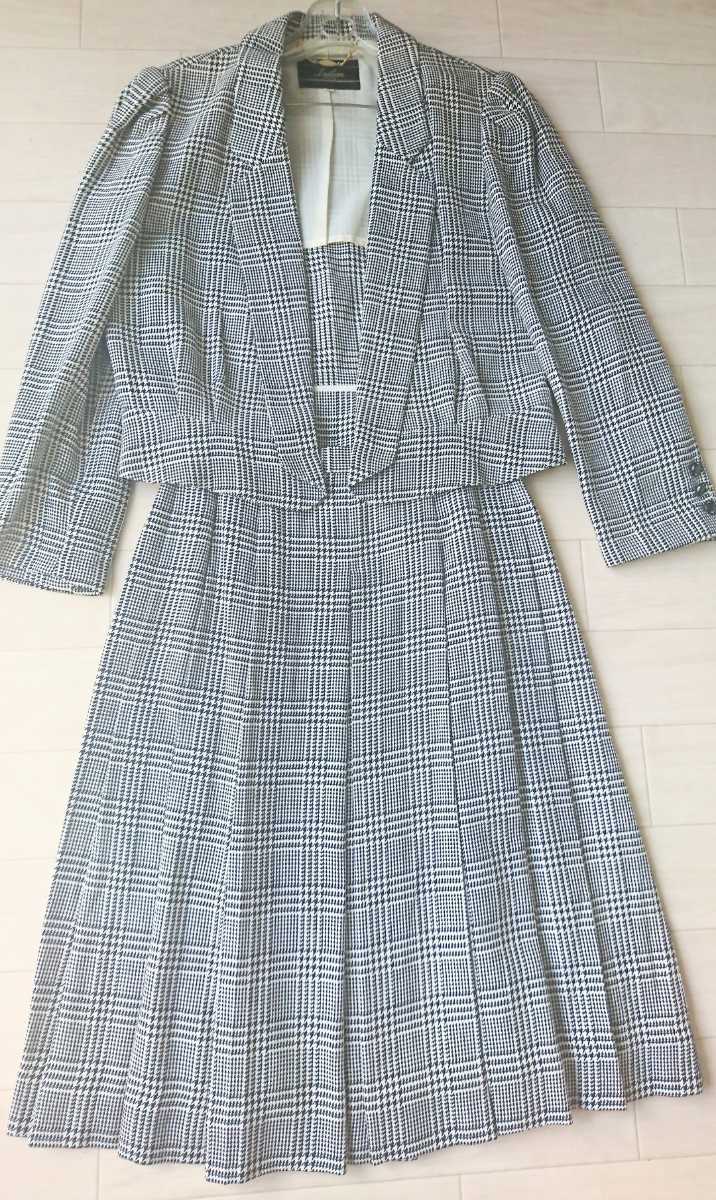 美品☆レリアン シルク 入学式 スカートスーツ セットアップスーツ