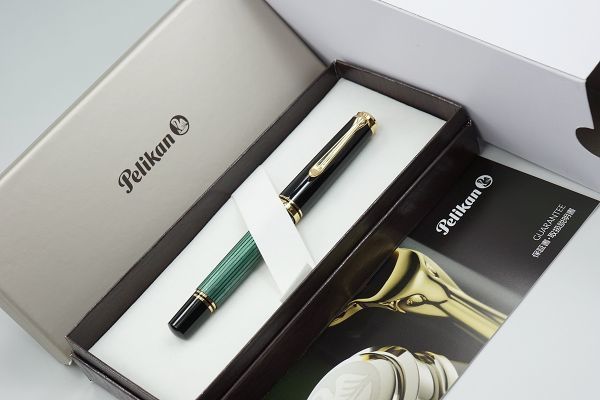 新品】ペリカン M600 EF 緑 グリーン 緑縞 万年筆 本物保証