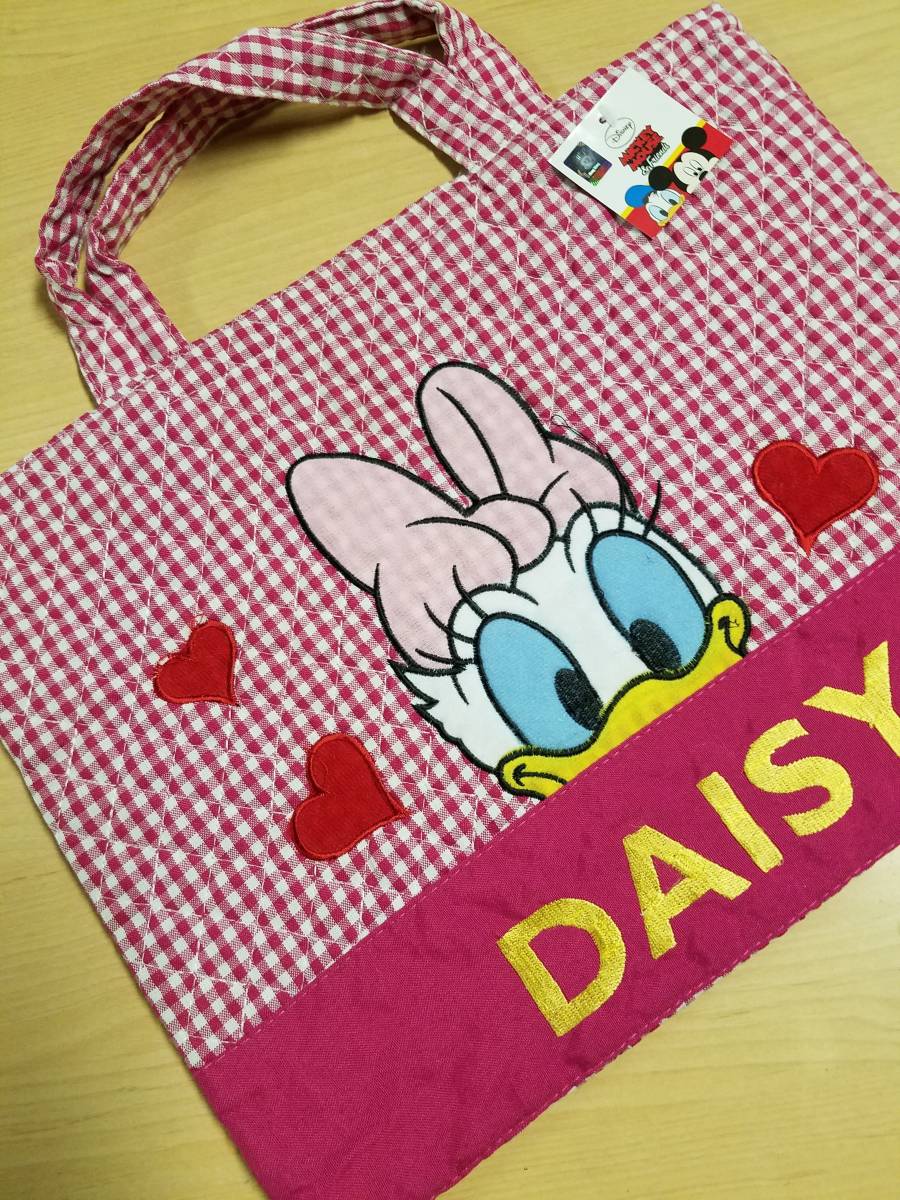 新品 Disney Daisy デイジー キルト レッスンバッグ ピンク系チェック 本物品質の デイジー キルト