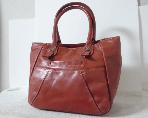 ボックス21　box21　レザー　コーラルレッド系　トート　ハンド　バッグ　レディース_画像2