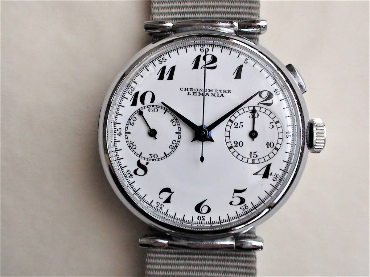 1940 period LEMANIA Chronograph hand winding type beautiful goods 