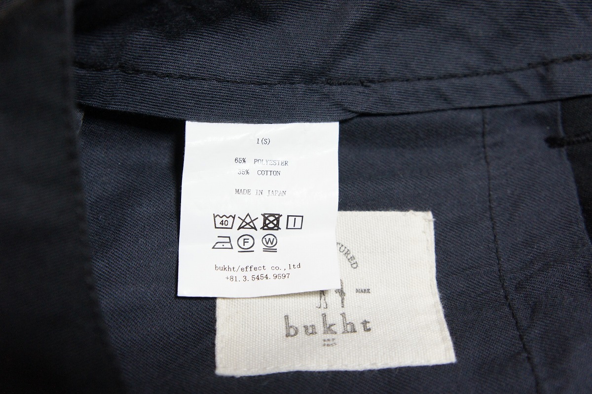 19SS bukht ブフト NEW BIG PANTS KATSURAGI FAB ビッグ パンツ カツラギ ファブリック 黒 ブラック BE-32806 1(S) 210L_画像9