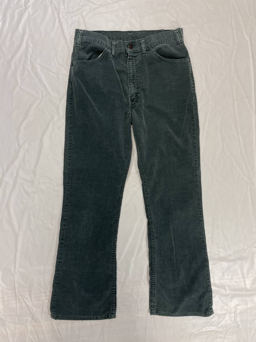 古着 1897 リーバイス W34 コーデュロイ パンツ 70 80 Levi's ビンテージ vintage オリジナル USA ジーンズ デニム 646 グリーン 緑 _画像1