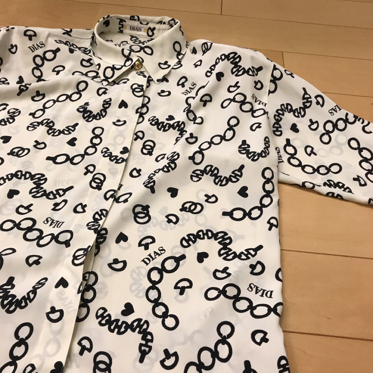 激レア!美品!90年代ビンテージ !レトロ DIASブラウス!高級生地日本製