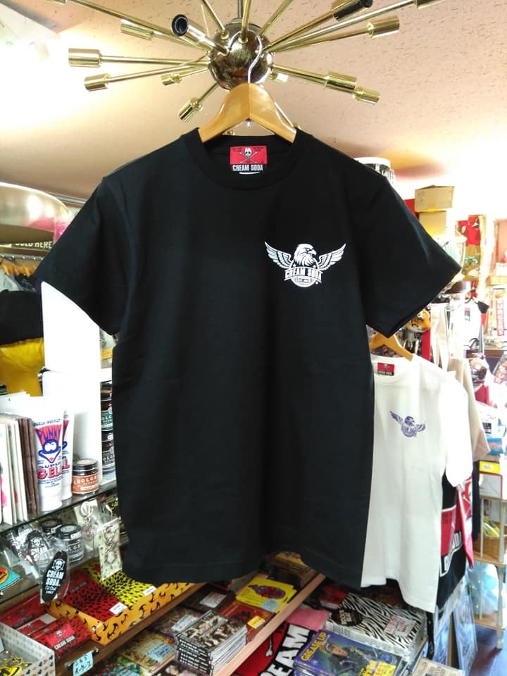 MサイズクリームソーダイーグルヘッドTシャツ黒！検索CREAMSODAロカビリーブラックキャッツビスキャッツマジックピンクドラゴン_画像3