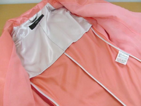 (39816)INED　イネド　スプリングコート　ピンク　サイズ9　USED_カラー　ピンク
