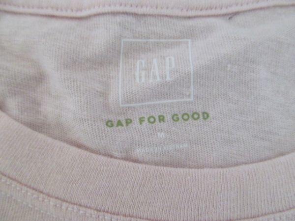 (39797)GAP　ギャップ　半袖　Tシャツ　カットソー　ピンク　M　タグ付き_保管汚れ有ります。