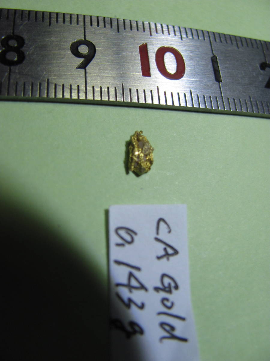 金ナゲットカリフォルニア鉱脈金塊ゴールドフィンガー 0.143ｇの画像4