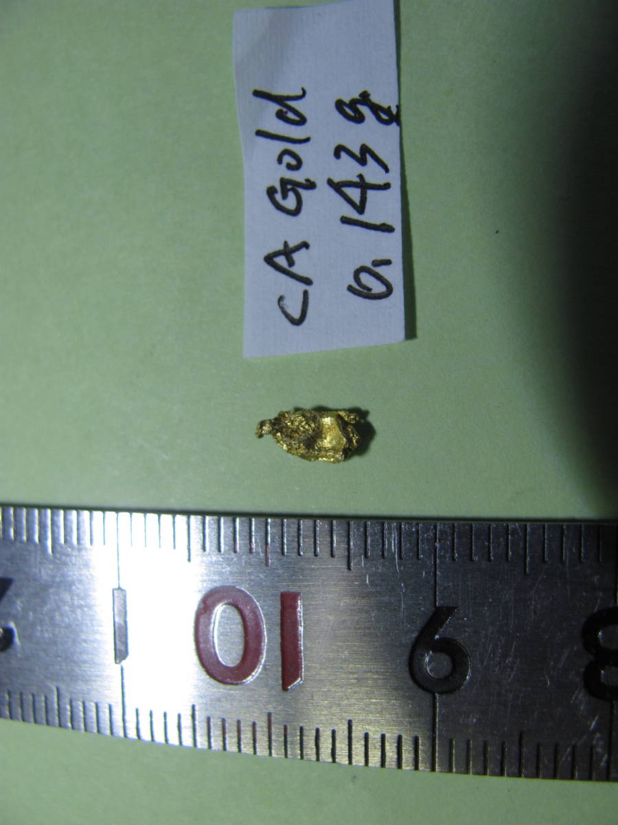 金ナゲットカリフォルニア鉱脈金塊ゴールドフィンガー 0.143ｇの画像2