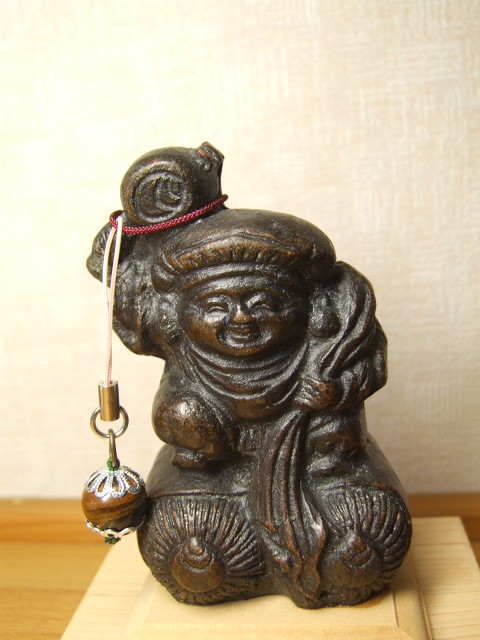 恵比寿様像 福顔です 古瀬戸 古代色仕上 仏壇仏具仏像仏教 風水 幸運
