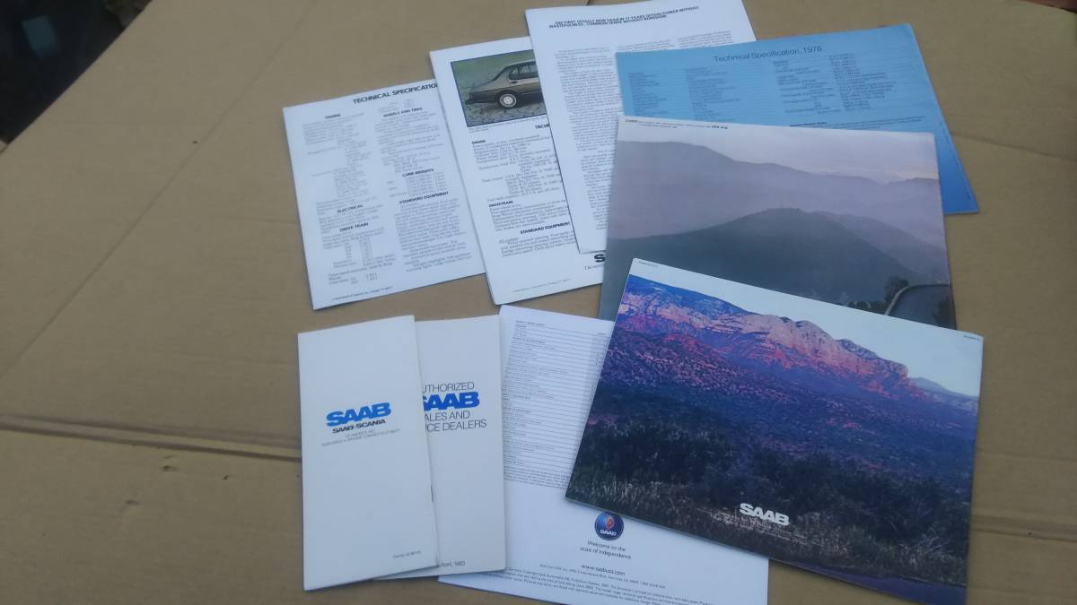  at that time thing!SAAB Saab USA America specification English version catalog North America 2