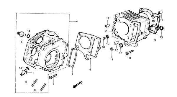 CD50 ベンリー50 純正 スタッドボルト 2本 6ｘ32 日本製　CL50 ベンリー90 HA03 シャリー CF50 マフラー取り付け XR50 XR70　 .041_Ｃ50　Ｅ-2　ヘッド