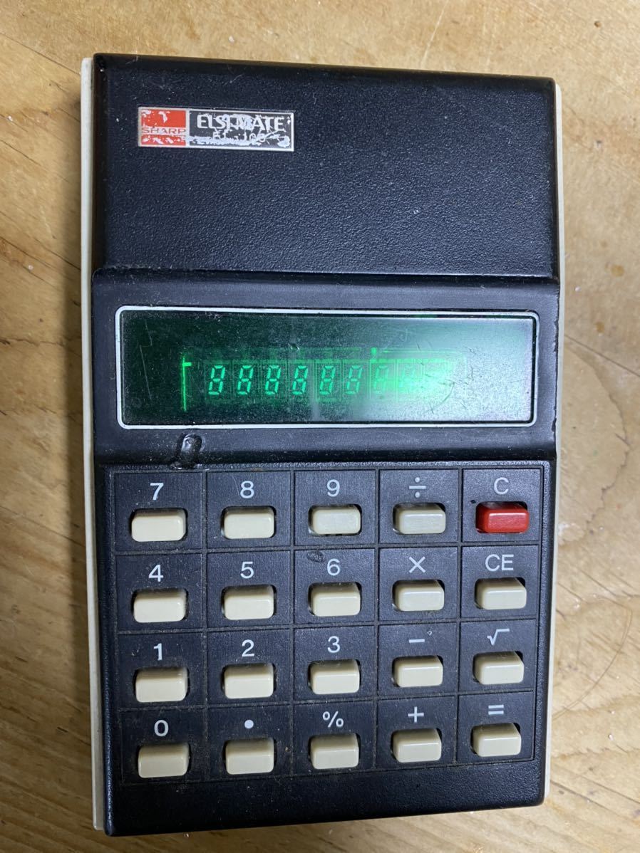  operation goods Showa era 51 year SHARP EL-105 Showa Retro calculator 