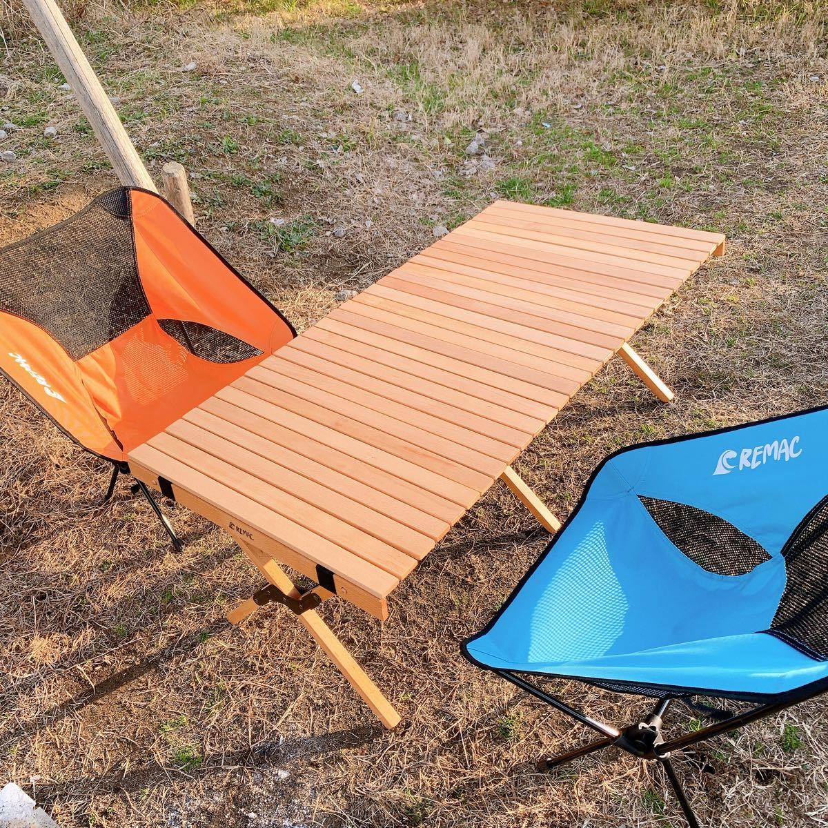 【2個セット】新品　らくらく持ち運び　アウトドアチェア 折りたたみ　キャンプ椅子