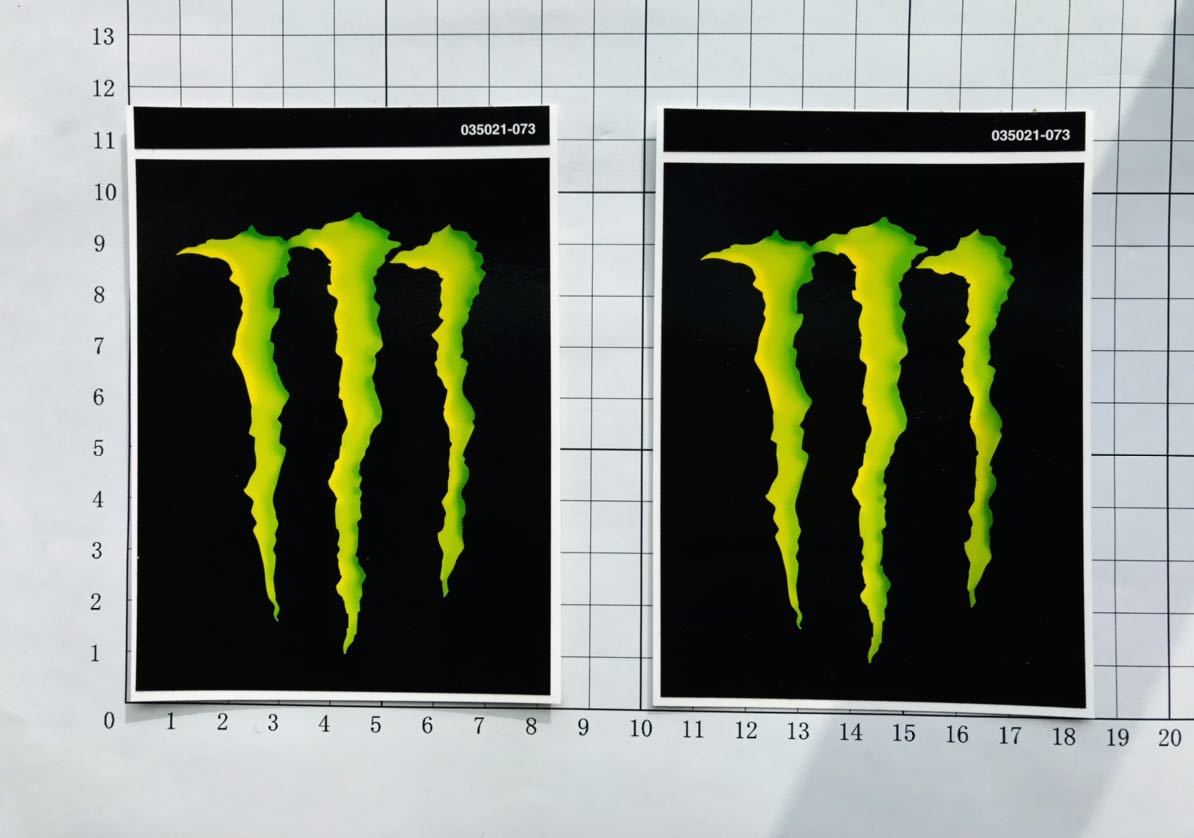 MONSTER ENERGY TRADEMARK 2Setステッカー モンスターエナジー2枚組ステッカー A