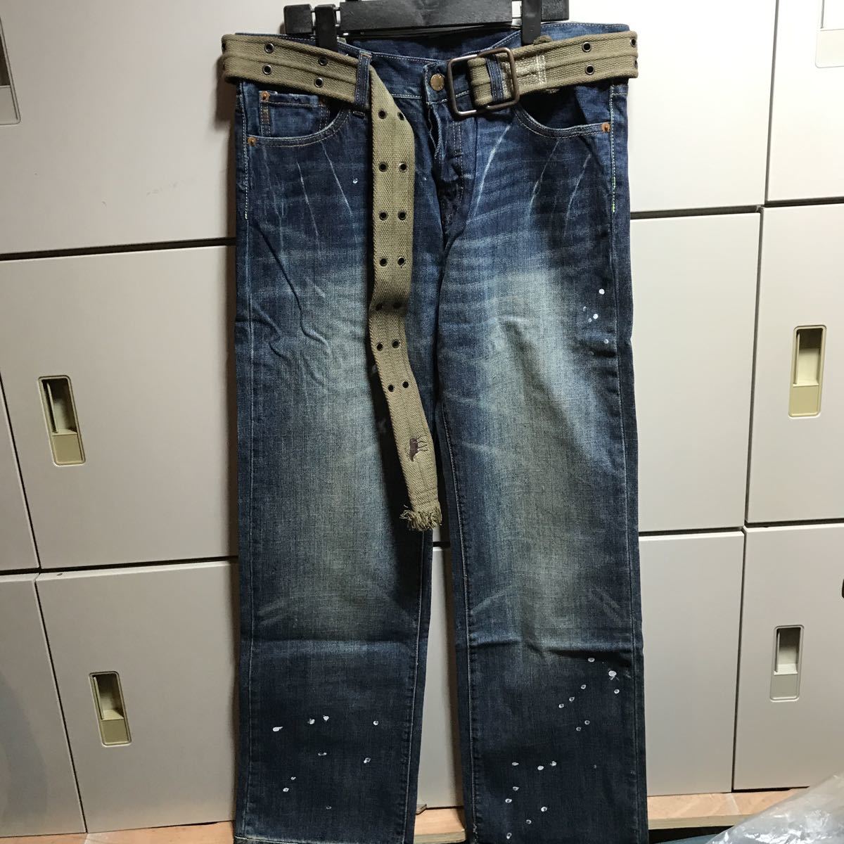 【未使用長期保管品】 ★ Abercrombie&Fitch アバクロ ダメージDENIM PANTS 32/32　②_画像6