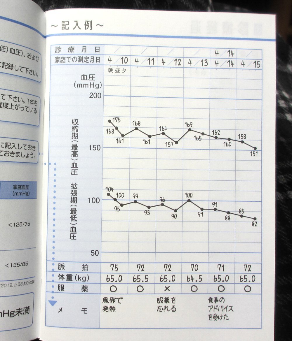 ★A☆【即決】 血圧管理手帳　1冊で1年分記録出来ます　小型サイズ　血圧　健康　_画像2