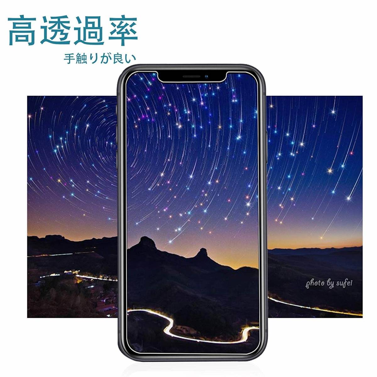 ケース+フィルム【セット】iPhone 12ProMax用（PUレザー キャメル色 手帳型 耐衝撃 黄色）(強化ガラスフィルム 3D Touch対応 9H）送料無料_画像9