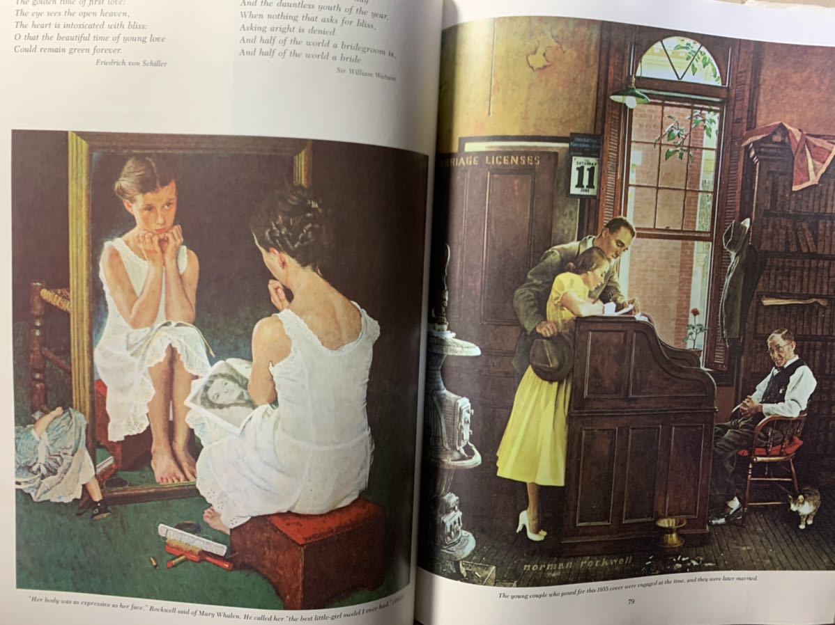 洋書 ノーマンロックウェル 画集 ポストカード付 Saturday Evening Post Norman Rockwell Book_画像9