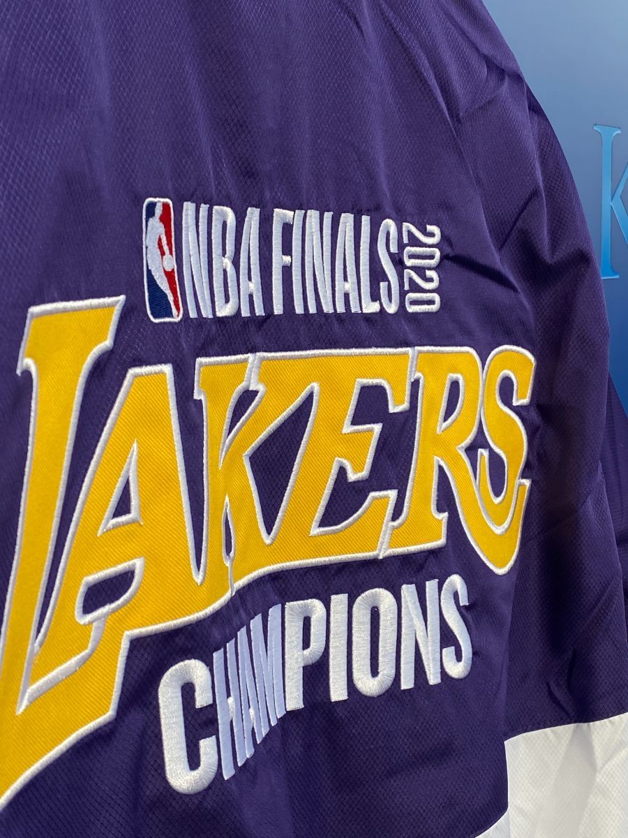 USA正規品 【2XL】 JHデザイン LA ロサンゼルス Lakers レイカーズ 限定 2020チャンピオンズ 記念モデル RIPSTOP リップストップジャケット_画像2