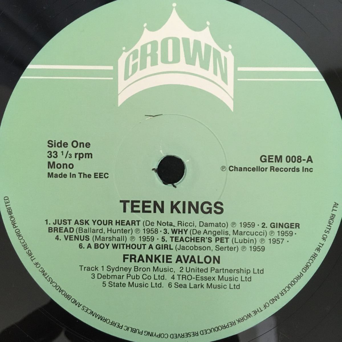 LP FABIAN & FRANKIE AVALON / TEEN KINGS_画像3