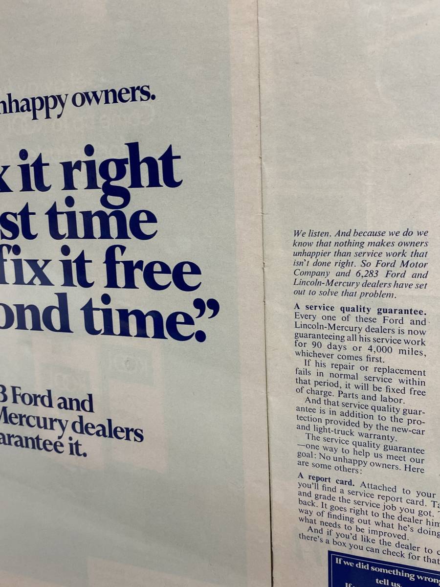 1972年12月15日号LIFE誌広告切り抜き1ページ【Ford フォード】アメリカ買い付け品オールドカービンテージコレクションアメ車好き_画像5