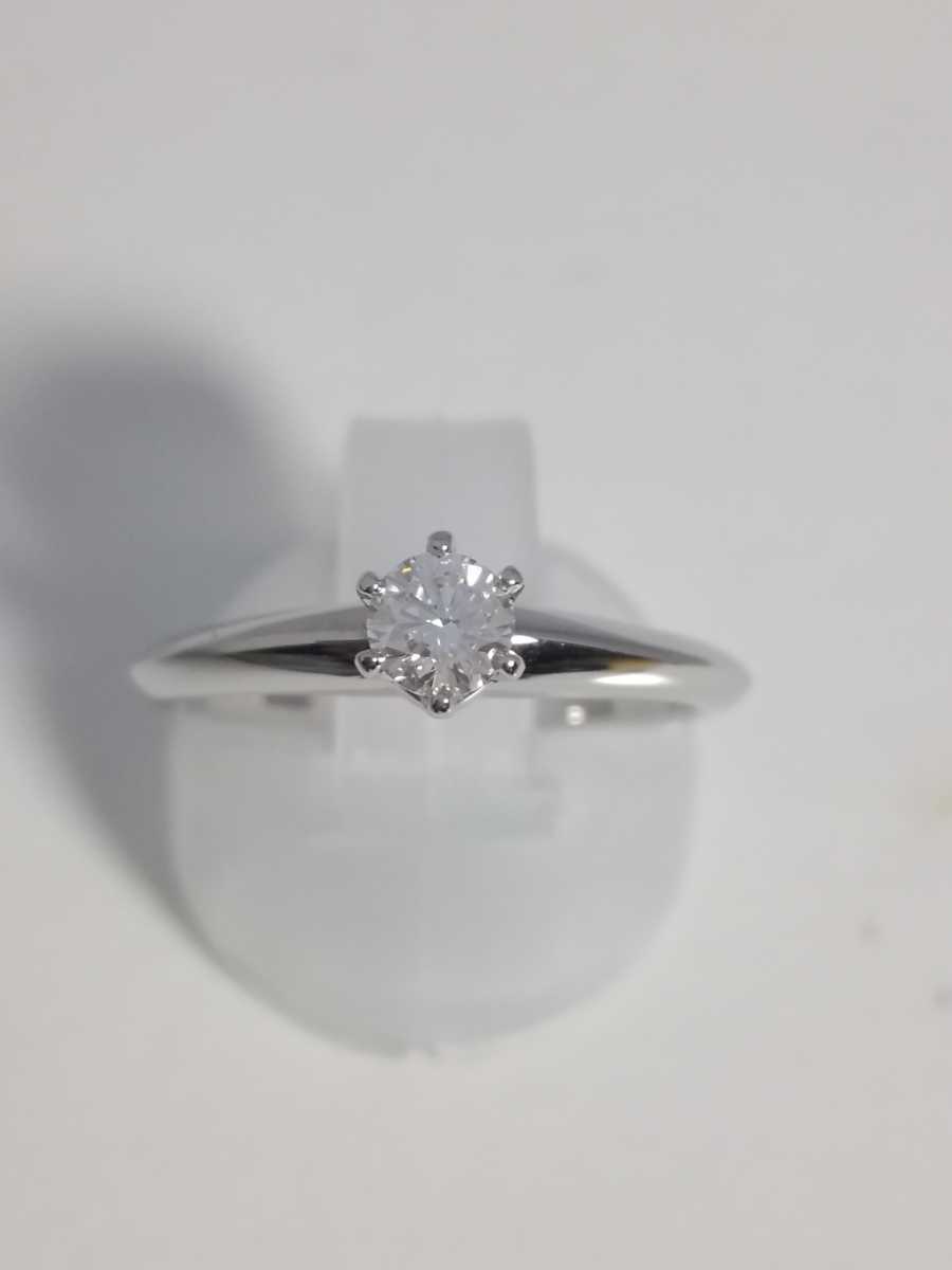 PT950ダイヤリング！0.17ct.。「TIFFANY&Co.」。_画像2