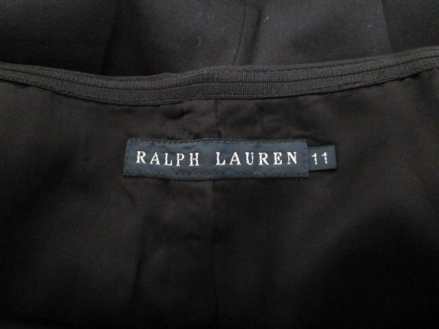 RALPH LAUREN/ラルフローレン△黒シンプルタイトスカート11/L11号ブラック膝丈インパクト21W67△SK128_画像7