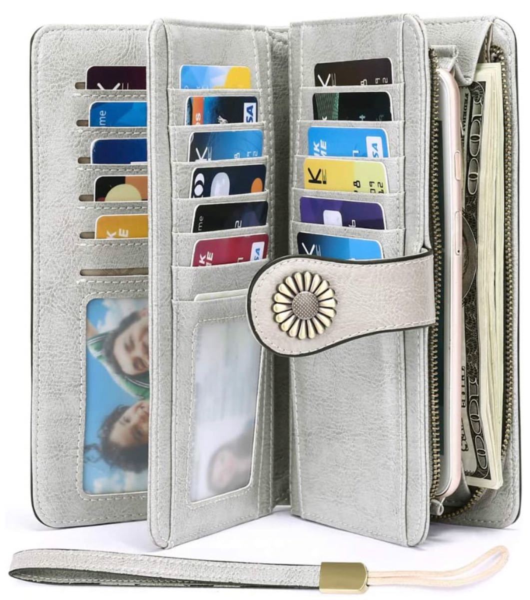 【新品未使用】財布 レディース 長財布 大容量 小銭入れ付き RFID＆磁気スキミング防止