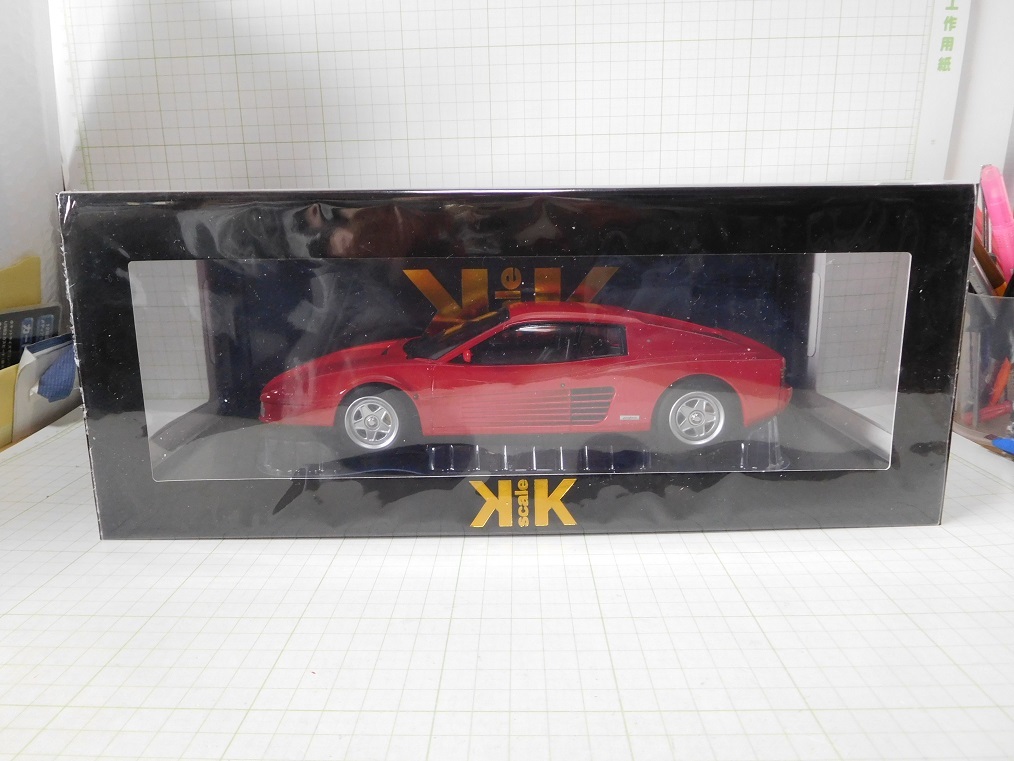 ◎KK-Scale 1/18 フェラーリ テスタロッサ レッド 1986 (両ミラー