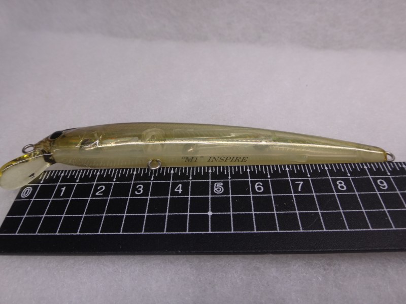 INSPIRE M-1 minnow CLC　エバーグリーン M1 インスパイア　希少 スケルトンモデル?　ゴーストチカ?　タングステン 重心移動 フックレス_画像3