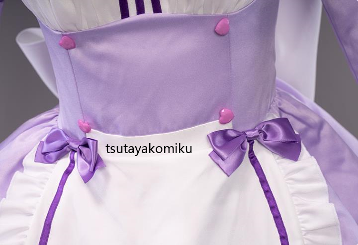 高品質 新作 NEKOPARA ネコぱら レースクイーン ver. メイド服 ココナツ ☆ コスプレ衣装＋髪飾り 風 靴とウィッグ 別売り_画像6