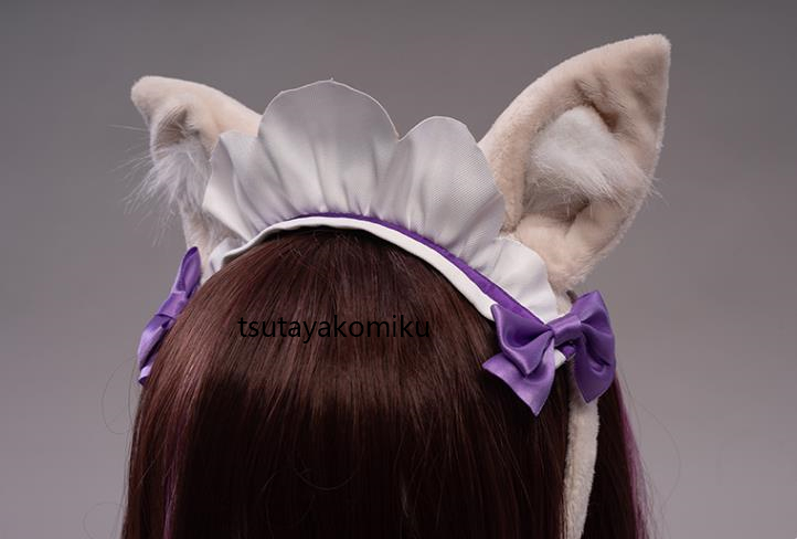 高品質 新作 NEKOPARA ネコぱら レースクイーン ver. メイド服 ココナツ ☆ コスプレ衣装＋髪飾り 風 靴とウィッグ 別売り_画像9