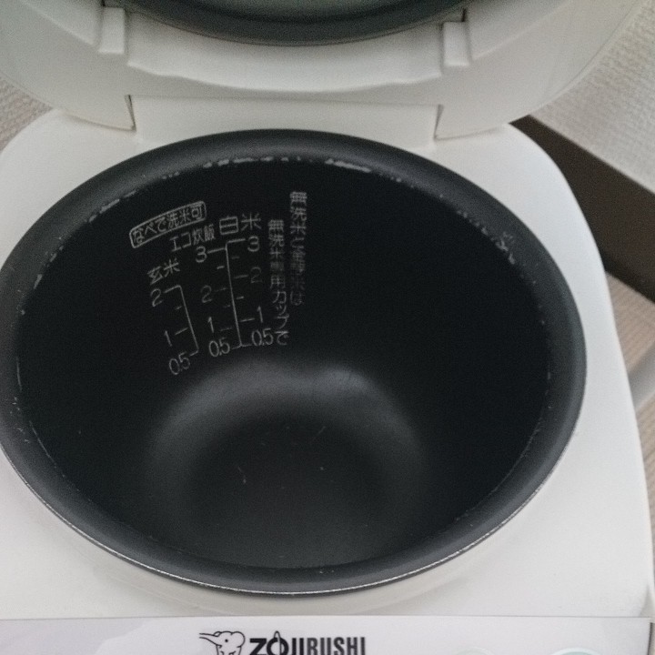 炊飯器 ZOJIRUSHI NS-LY05 3合 説明書 しゃもじ付