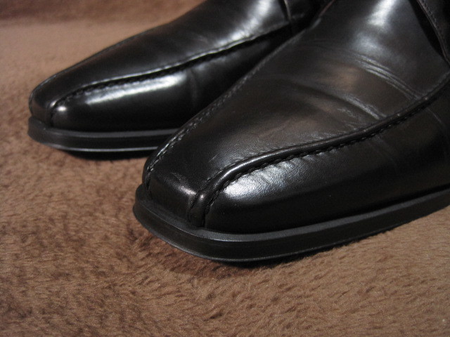 即決★24.5cm 日本製 REGAL リーガル シングル モンクストラップ ビジネス ドレス シューズ 革靴 本革 レザー メンズ 黒 ブラック 紳士靴_画像6