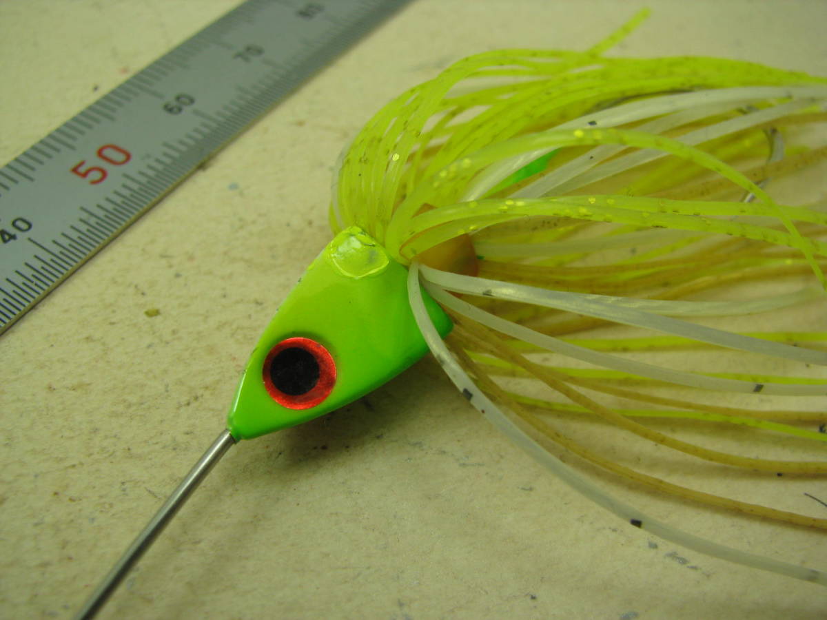 エバーグリーン デルタフォース バズベイト グローチャート 島 EverGreen DeltaForce Buzzbait 夜光 Glow 10g_画像5