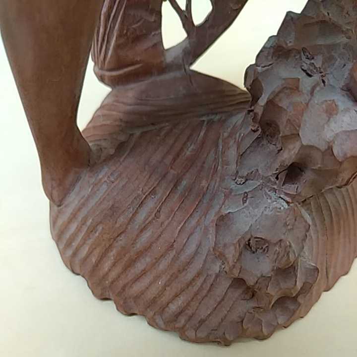 木彫り像　木像　木彫り　像　和物　和風　アジア　芸術　工芸　インテリア　木工_画像8