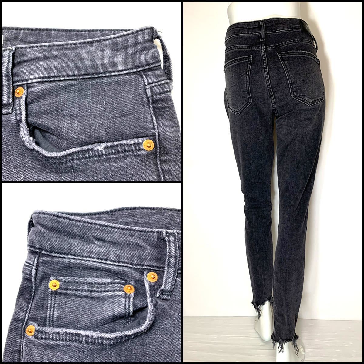 ZARA ザラ スキニーストレッチカットオフデニム USA6 Mサイズ ZARA ザラ スキニーストレッチカットオフデニム USA6 Mサイズ