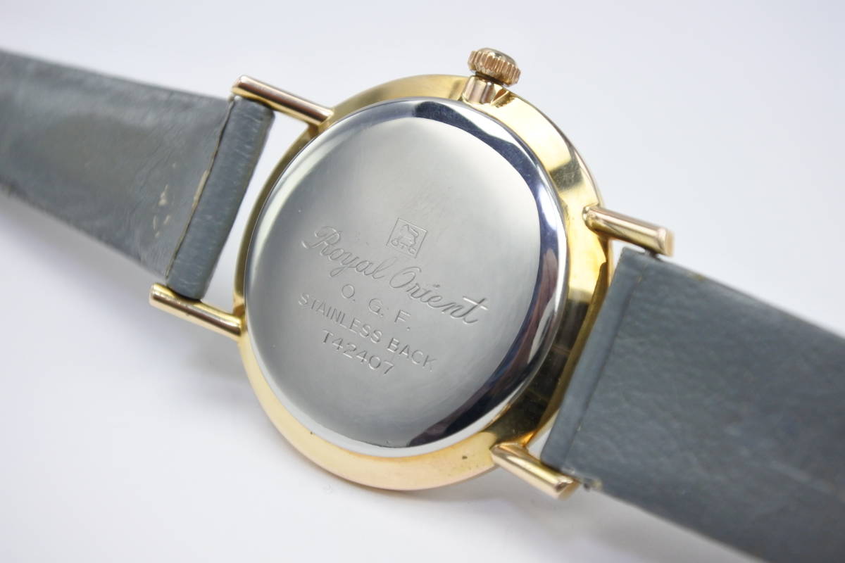 ☆オリエント高級ライン 195～60年代製　　ROYAL　ORIENT　19石　手巻紳士腕時計　デッドストック品_画像2
