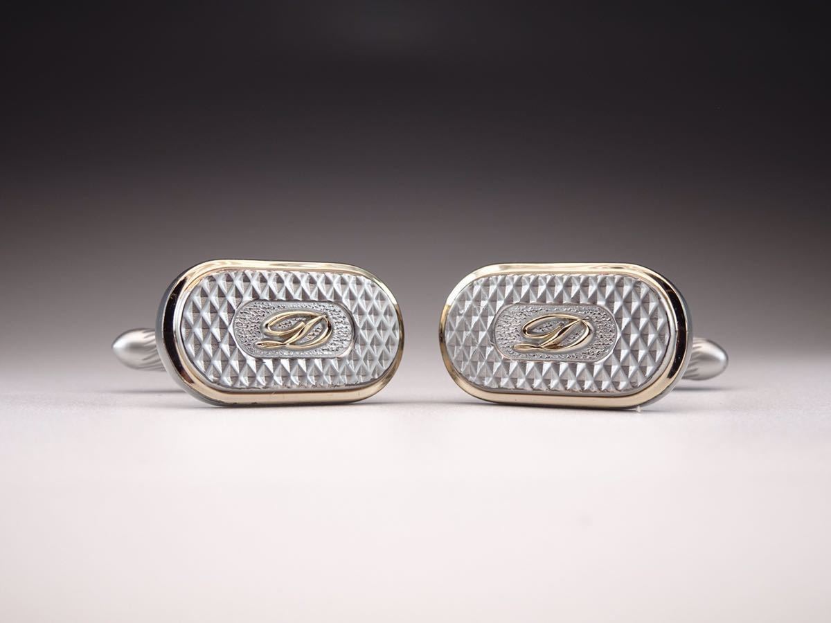 デュポン ダイヤデザイン シルバー カフス カフリンクスの画像3