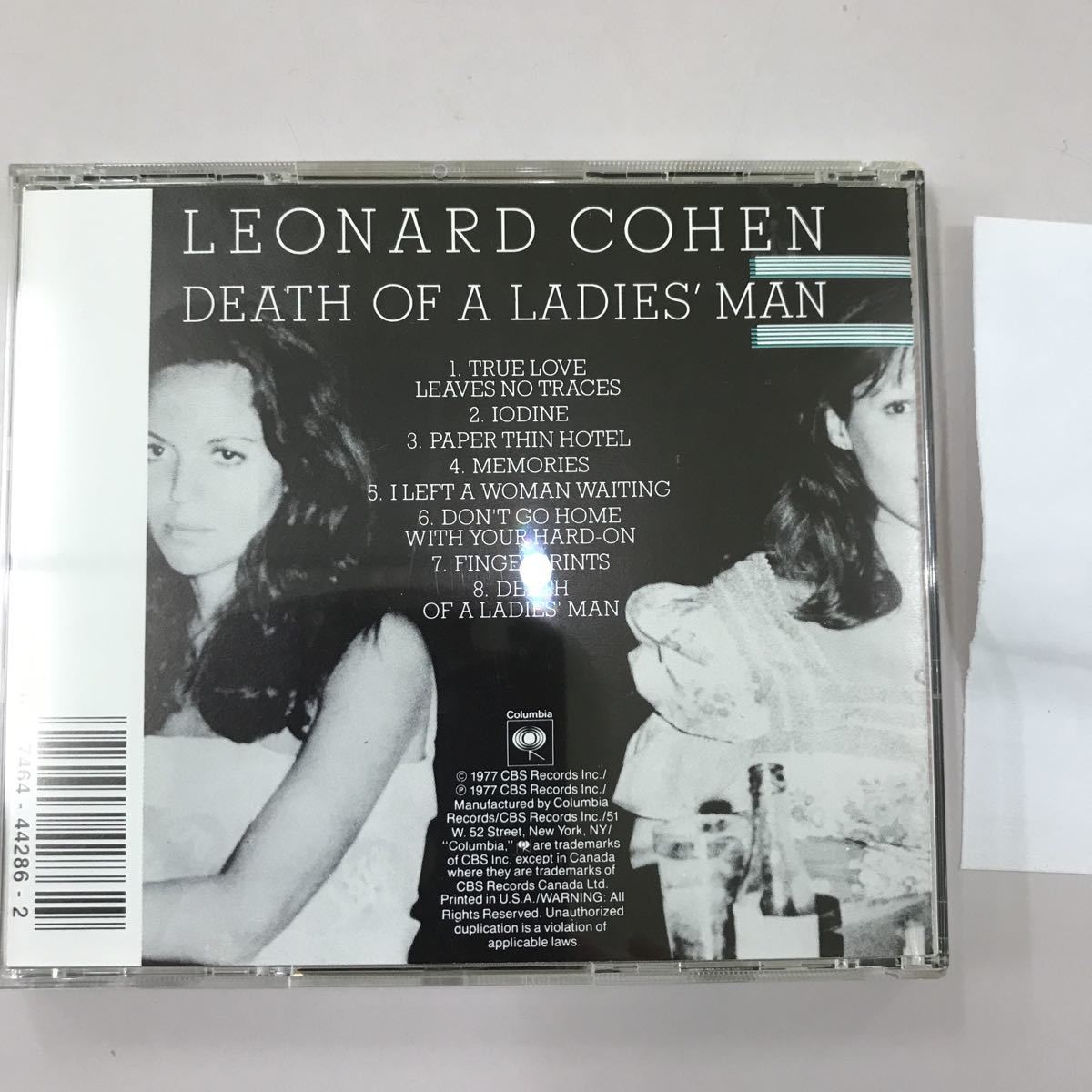 CD 中古☆【洋楽】LEONARD COHEN-DEATH OF A LADIES' MAN
