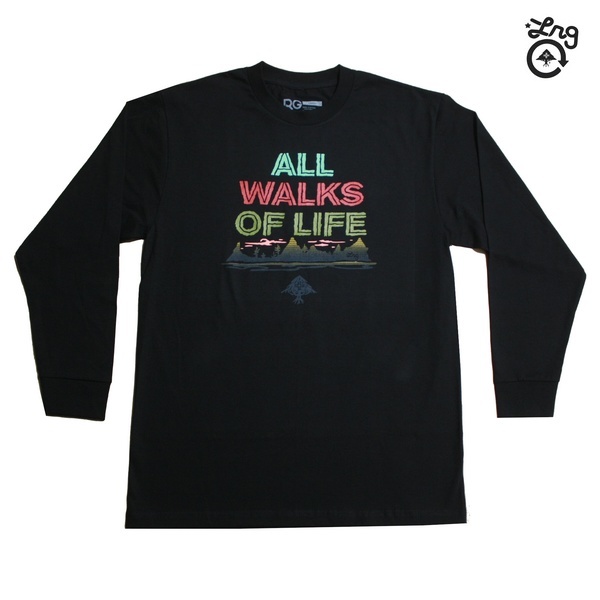 新品 LRG 長袖Tシャツ XLサイズ ロンT エルアールジー ロゴ スケーター スケボー レゲエ ストリート ブラック 黒 LOFZMLCXX