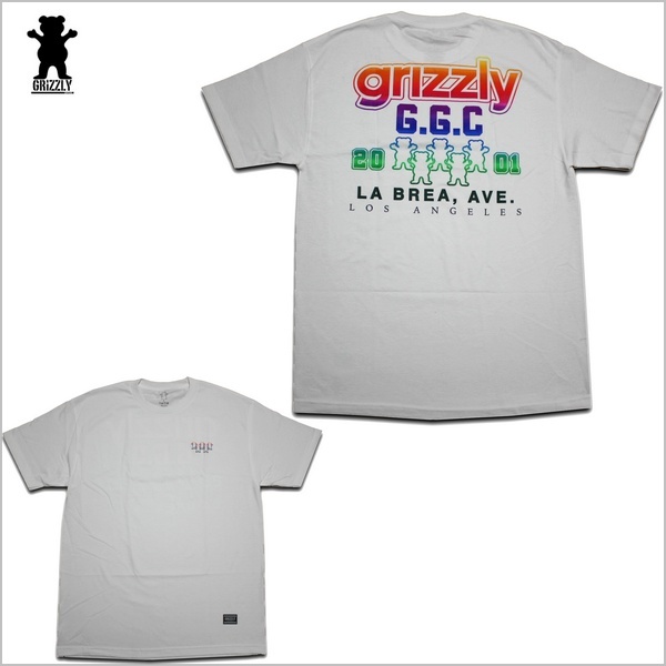 新品 GRIZZLY Tシャツ Mサイズ グリズリー スケーター スケートボード ストリート ホワイト 白 GMB1801P22_画像1