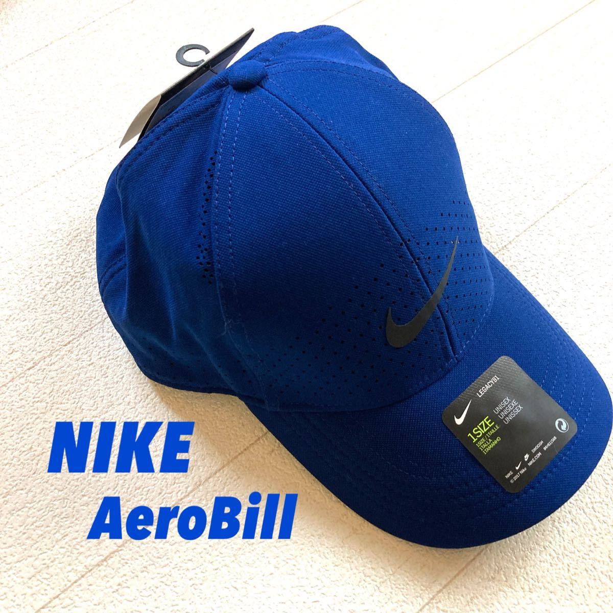 NIKE ランニングキャップ  ブルー　AeroBill ユニセックス